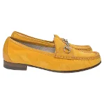 Yellow Suede Gucci Flat Shoes