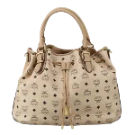 Beige Canvas MCM Tote