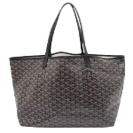 Black Leather Goyard Tote