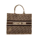 Brown Velvet Dior Book Tote