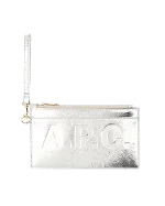 Silver Leather A.P.C Clutch