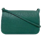 Green Leather Longchamp Shoulder Bag