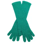 Green Fabric Chanel Gloves