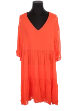 Orange Viscose Essentiel Antwerp Dress