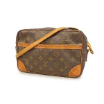 Brown Fabric Louis Vuitton Shoulder Bags