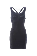 Black Fabric Hervé Léger Dress