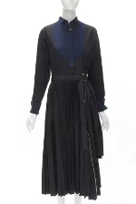 Black Polyester SACAI Dress