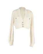 Nude Wool Alessandra Rich Cardigan