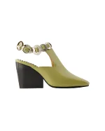 Green Leather Toga Pulla Boots
