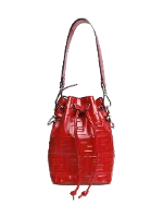 Red Leather Fendi Bucket Bag