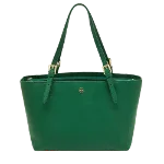 Green Leather Tory Burch Tote