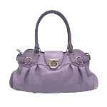 Purple Leather Salvatore Ferragamo Shoulder Bag