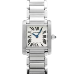 Beige Glass Cartier Watch