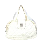 White Fabric Chanel Sports CC Logo