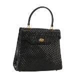 Black Canvas Bally Handbag