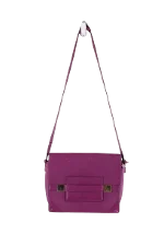 Purple Leather Delvaux Shoulder Bag