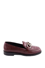 Burgundy Leather Claudie Pierlot Flats