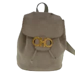 Beige Suede Salvatore Ferragamo Backpack