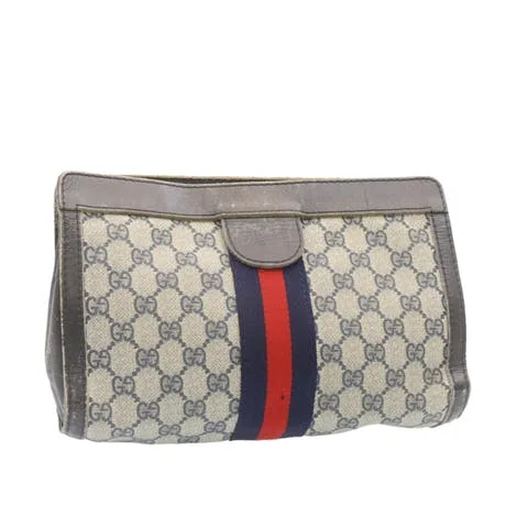 Navy Leather Gucci Clutch