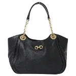 Black Leather Salvatore Ferragamo Tote