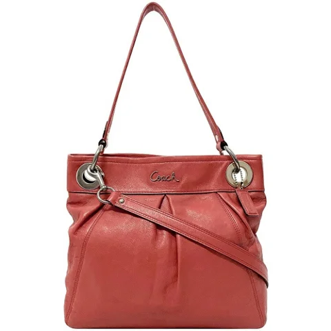 Pink Leather Coach Shoulder Bag