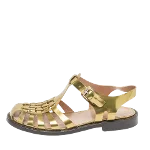 Gold Leather Marni Sandals