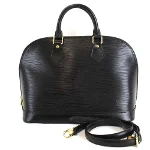 Black Leather Louis Vuitton Shoulder Bags