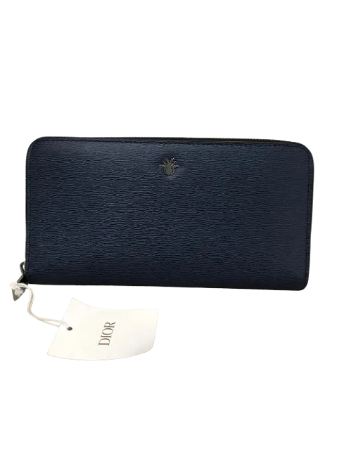 Blue Leather Dior Wallet