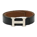 Black Leather Hermès Belt