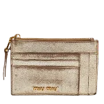 Gold Leather Miu Miu Wallet