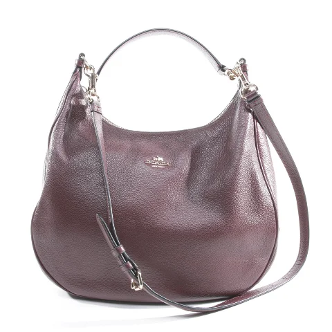 Purple Leather Coach Shoulder Bag