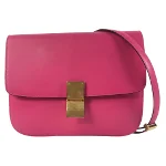 Pink Leather Celine Crossbody Bag