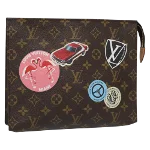 Brown Canvas Louis Vuitton Poche Toilette