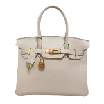 White Leather Hermès Handbag