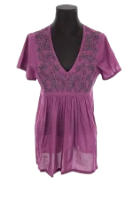 Purple Cotton Antik Batik Dress