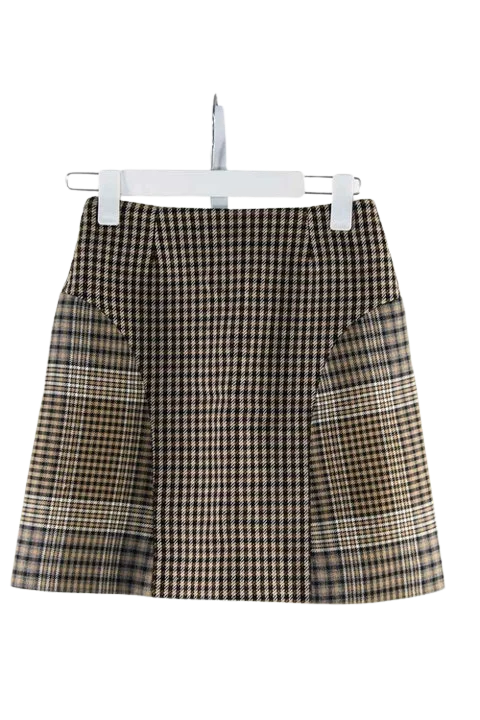 Brown Cotton Maje Skirt