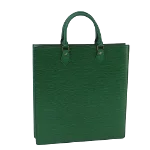 Green Leather Louis Vuitton Sac Plat