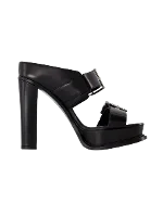 Black Leather Alexander McQueen Sandals