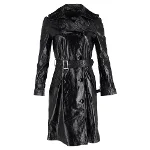 Black Leather Dolce & Gabbana Coat