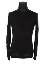 Black Viscose Maje Sweater