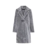 Grey Fur Meotine Coat