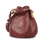 Brown Leather Cartier Shoulder Bag