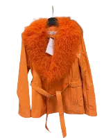 Orange Leather Saks Potts Jacket