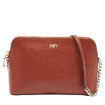 Brown Leather DKNY Crossbody Bag