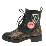 Brown Coated canvas Louis Vuitton Boots