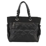 Black Leather Chanel Paris Biarritz