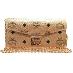 Gold Leather MCM Wallet
