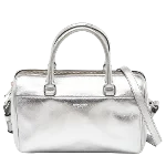 Silver Leather Yves Saint Laurent Travel Bag