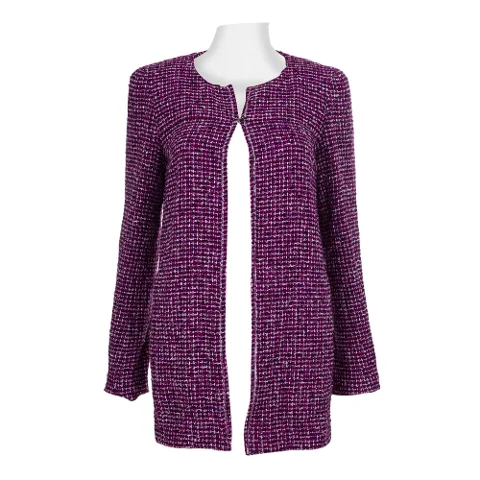 Purple Fabric Chanel Cardigan