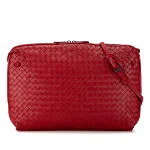 Red Leather Bottega Veneta Crossbody Bag